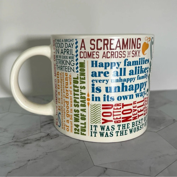 Unemployed Philosophers Guild Great Literary Openings Mug Book Lovers Gift - Picture 1 of 7